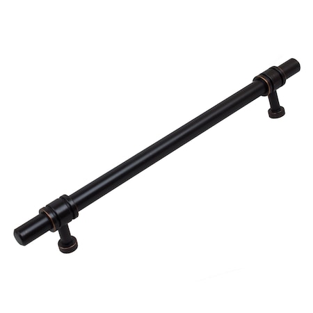 Gliderite Hardware 7-5/8 in. Center to Center Oil Rubbed Bronze Barrel Ring Bar Pull - 4340-192-ORB, 25PK 4340-192-ORB-25